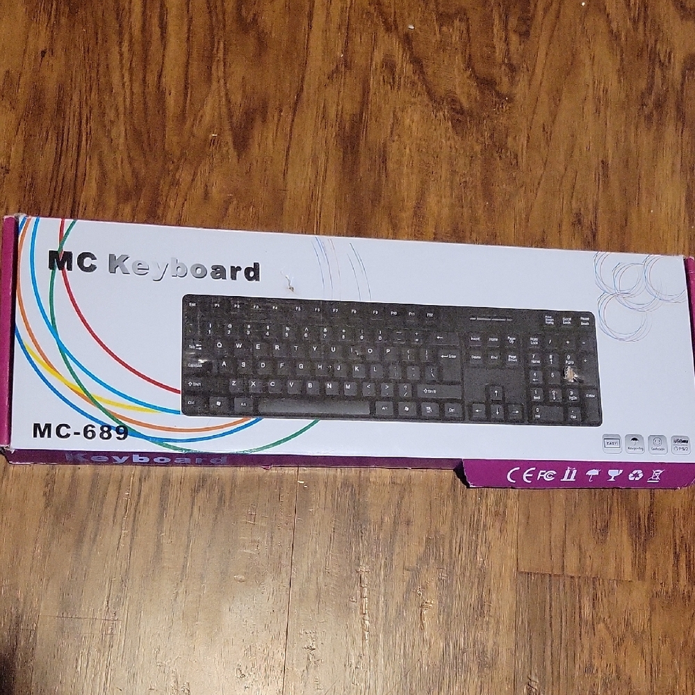 Wired Keyboard Black New In Box